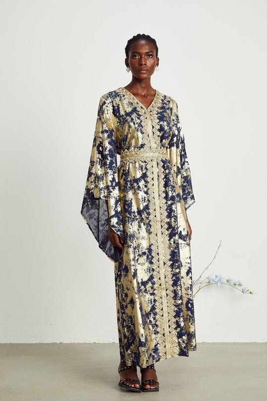 Stéphanie guipurelace gilded maxi dress