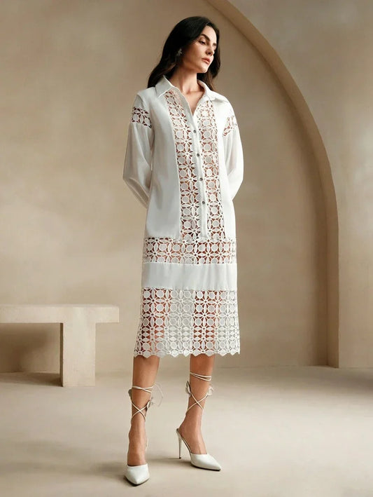 Summer Vacation Style Hollow Out Dress For Women