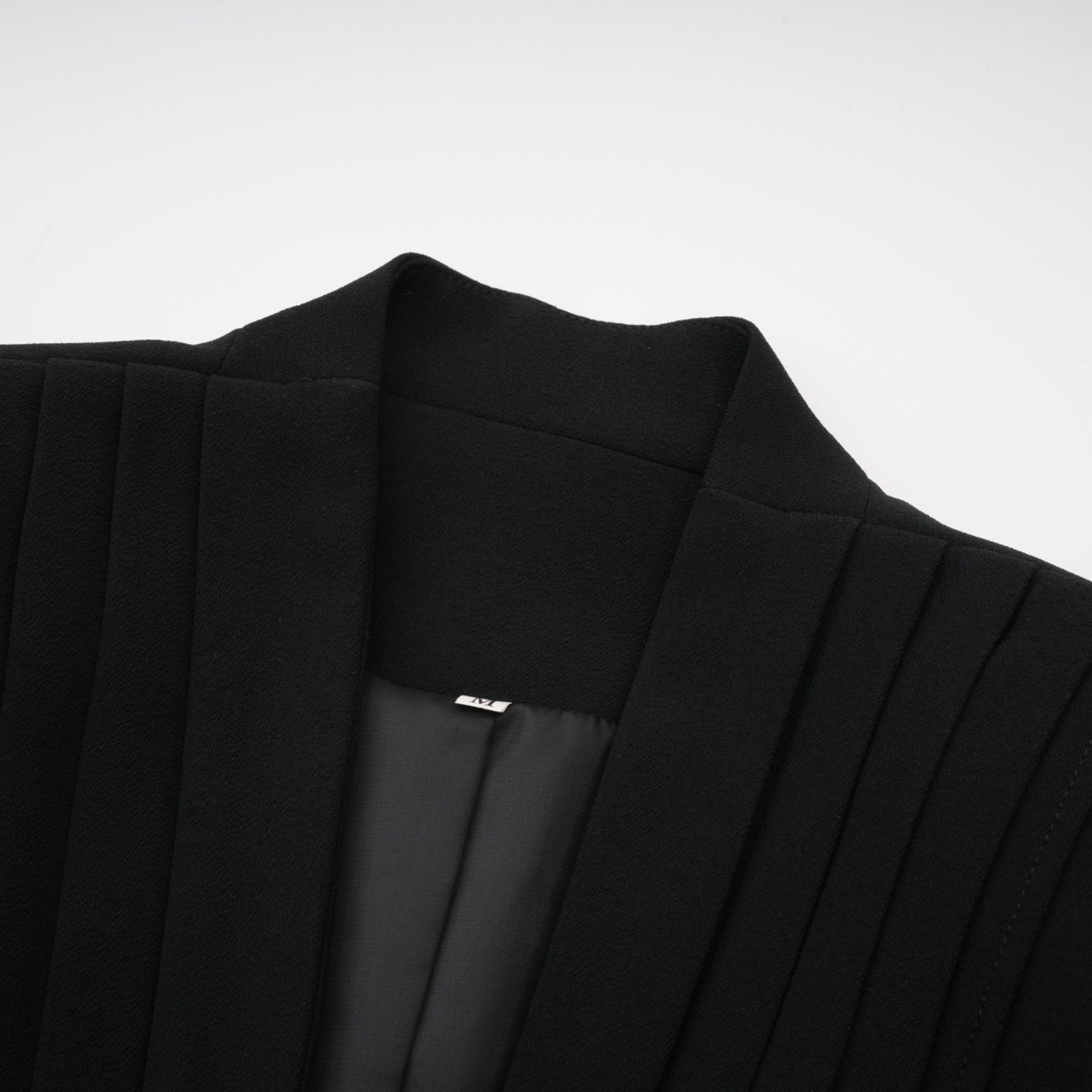 Suzanne black pleated jacket  trousers matching set