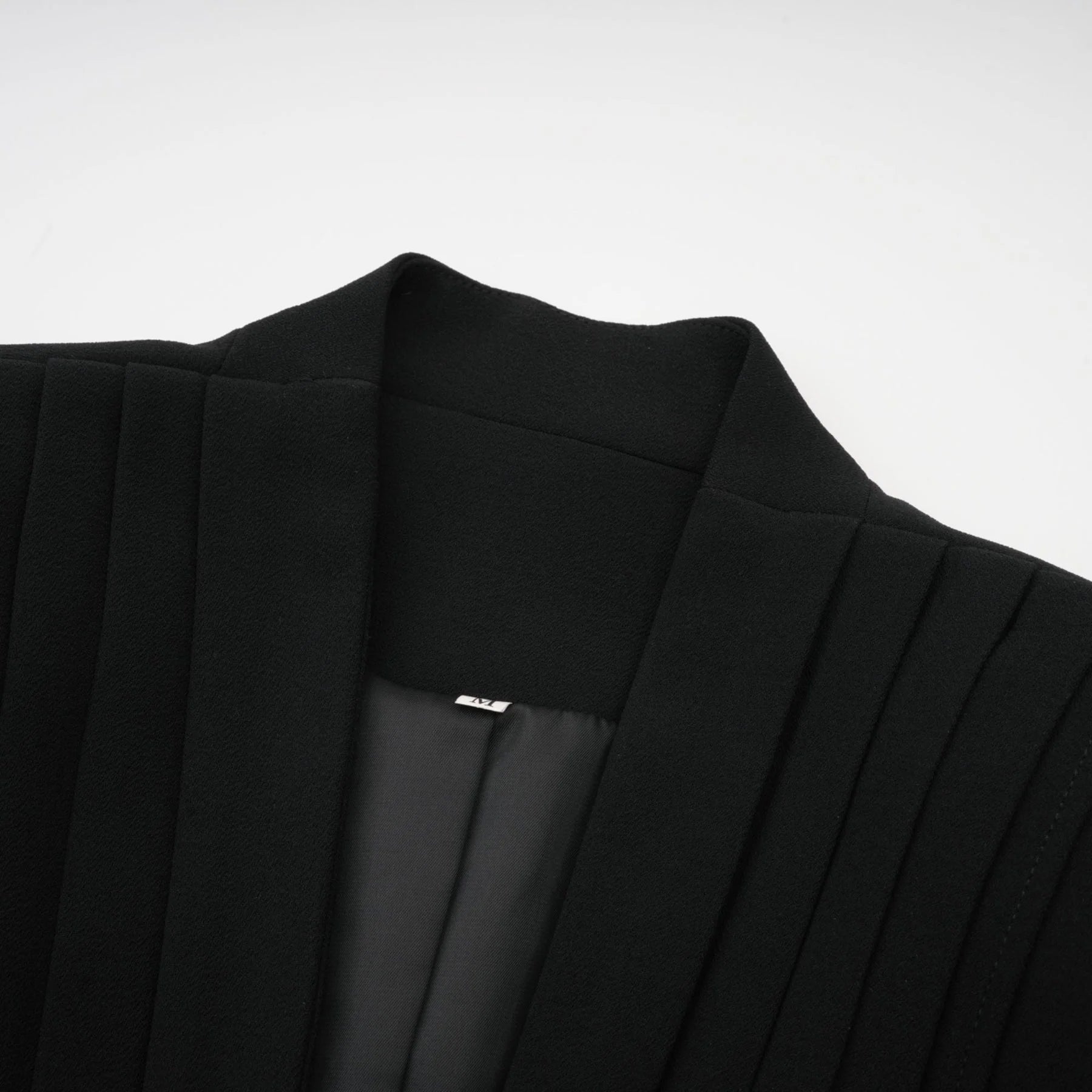 Suzanne black pleated jacket  trousers matching set