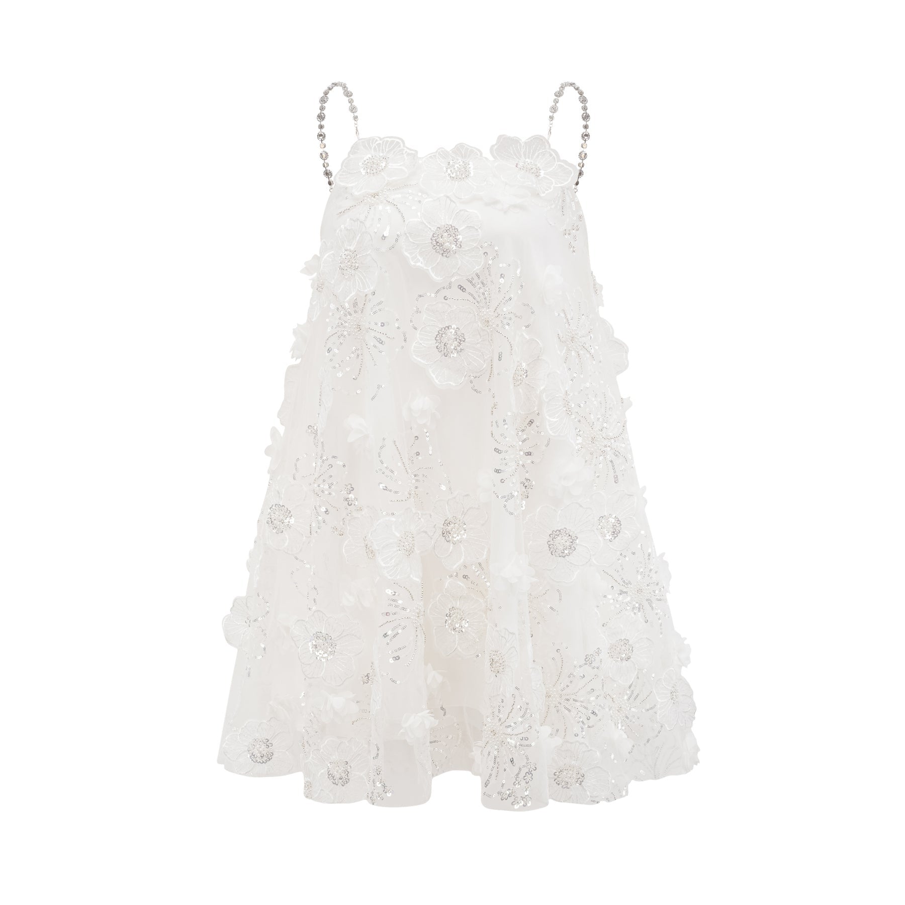 Suzette crystalembellished floral mini dress