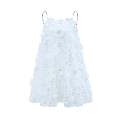 Suzette crystalembellished floral mini dress