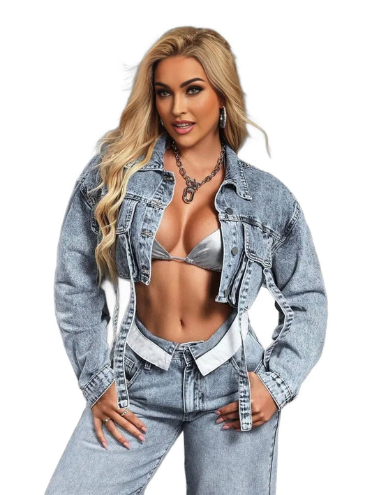 SXY Womens Casual Denim Jacket Minimalist Fashion For Everyday Wear