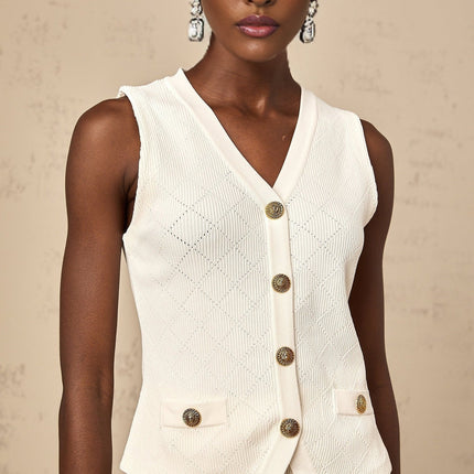Tamara White Knitted Matching Set