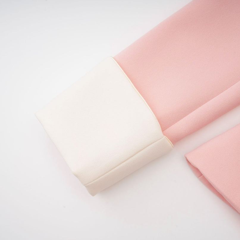 Teagan Pink White Blazer Pants Set