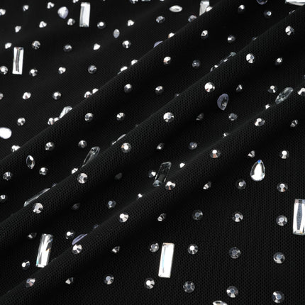 Teresa Black Crystal Embellished Maxi Dress