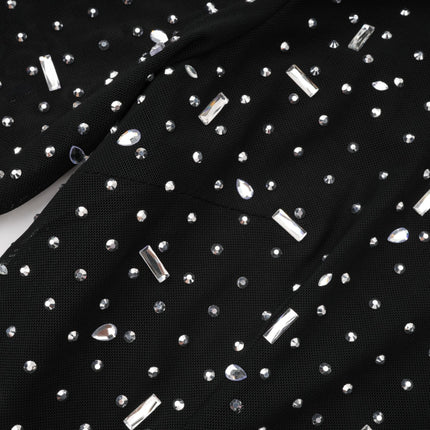 Teresa Black Crystal Embellished Maxi Dress