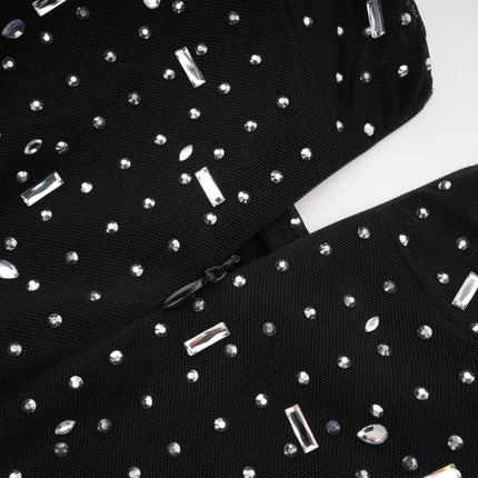 Teresa Black Crystal Embellished Maxi Dress