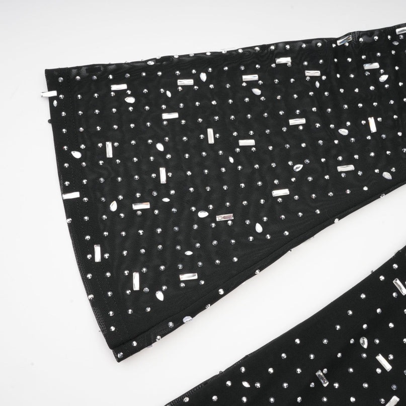 Teresa Black Crystal Embellished Maxi Dress