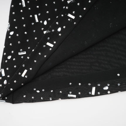Teresa Black Crystal Embellished Maxi Dress