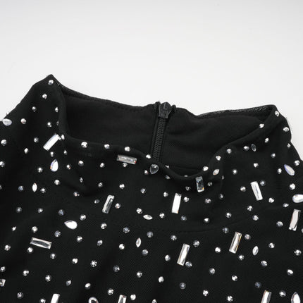 Teresa Black Crystal Embellished Maxi Dress