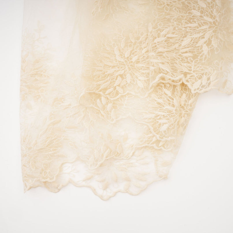 Teresa Halterneck Midi Dress in Neutrals crafted from 100% Terylene with lace trim and A-line silhouette