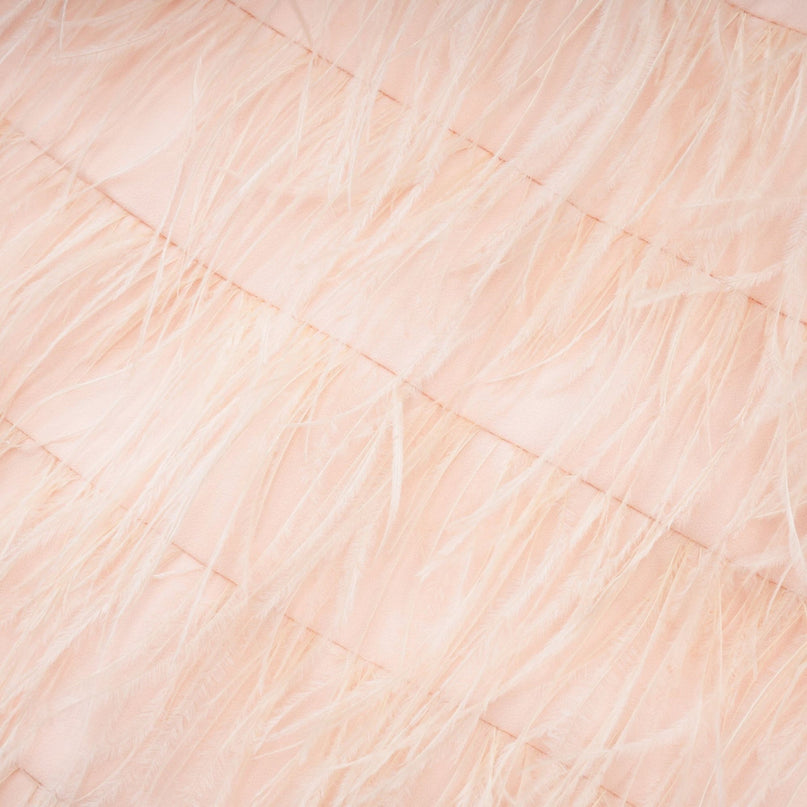 Teresa Pink Feather Tassel Halter Neck Dress