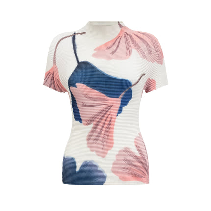 Tersilla White Pattern Knit Skirt Top Set
