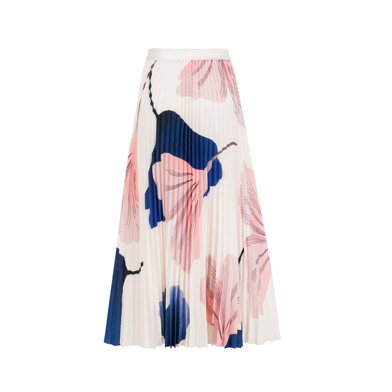 Tersilla White Pattern Knit Skirt Top Set