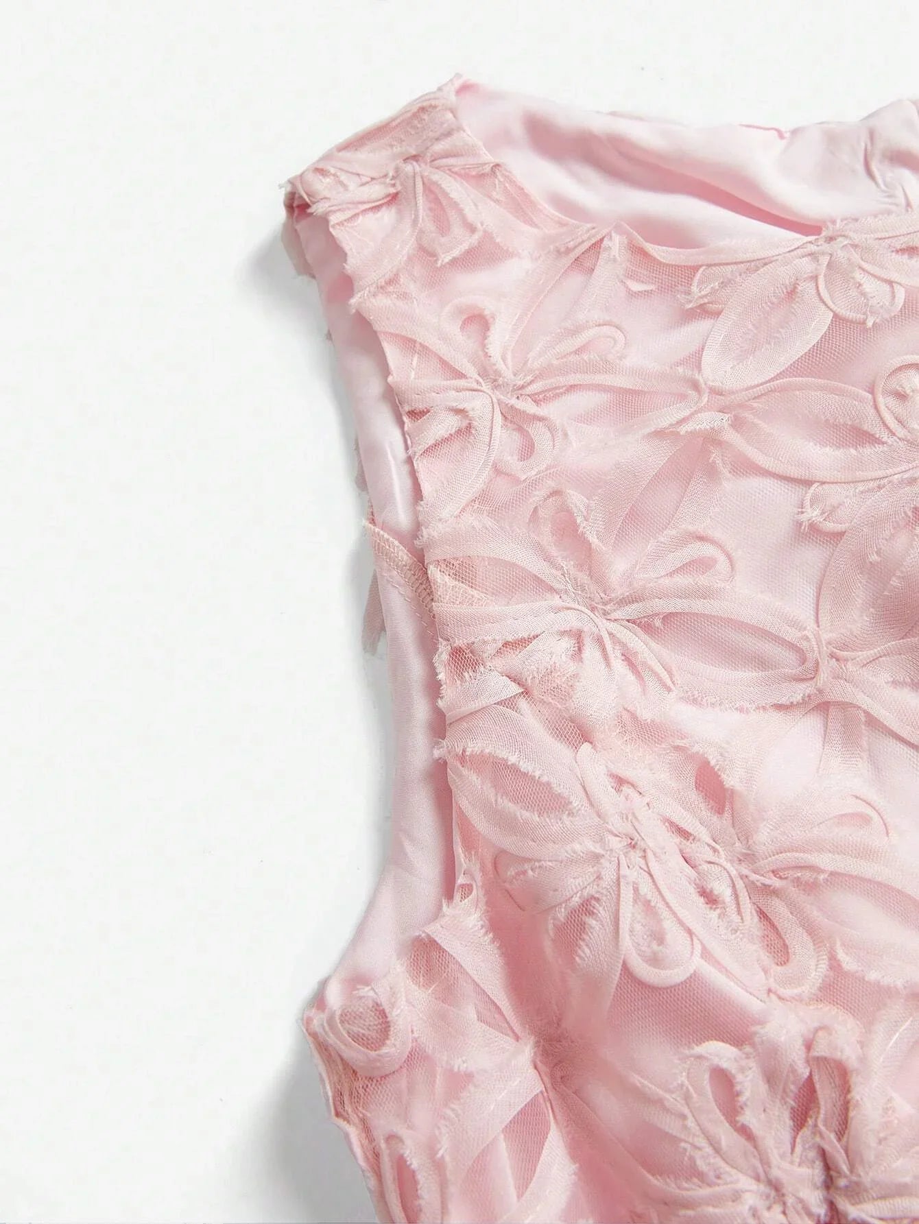 Textured Romantic Sweet Princess ALine Sleeveless Midi Dress Maxi Women Outfit