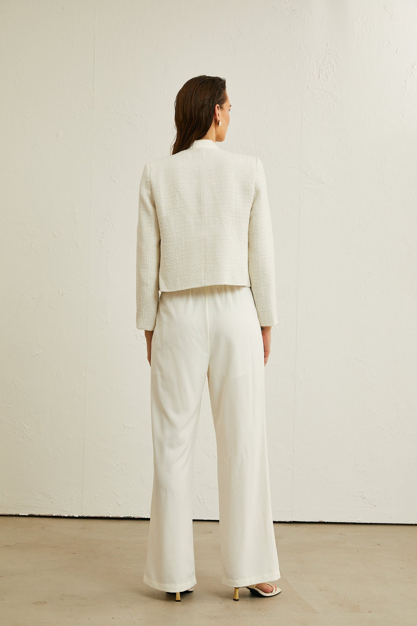 Thérèse white tweed doublebreasted jacket