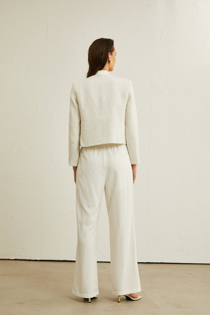 Thérèse white tweed doublebreasted jacket