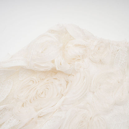 Thibaulte pleated lacefloral midi dress