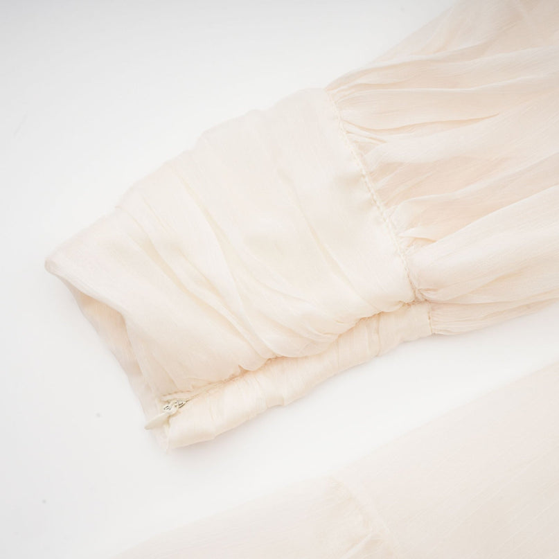 Thibaulte tuckdetail pleated tulle mini dress