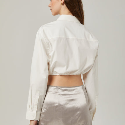 Tiana Silver Lace Pleated Skirt