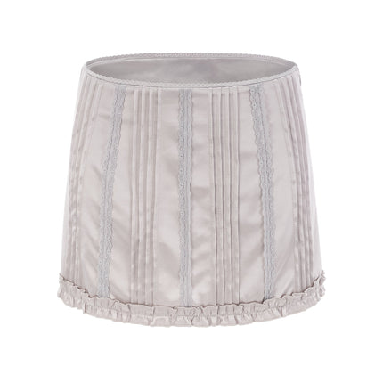 Tiana Silver Lace Striped Pleated Skirt
