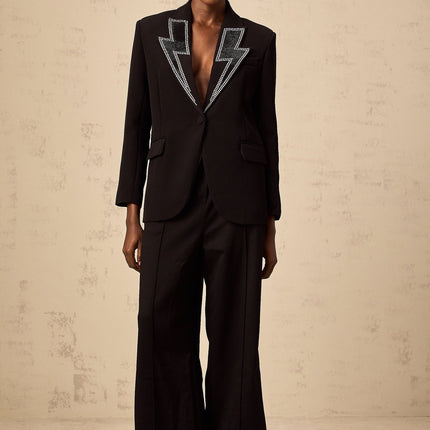 Tinsley Black Crystal Lightning Blazer