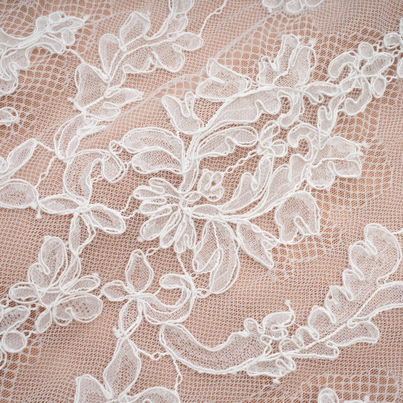 Titania White Floral Lace Bustier Midi Dress