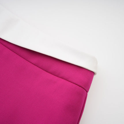 Tiziana Pink and White Jacket Skirt Pleated Set 100 Percent Polyester