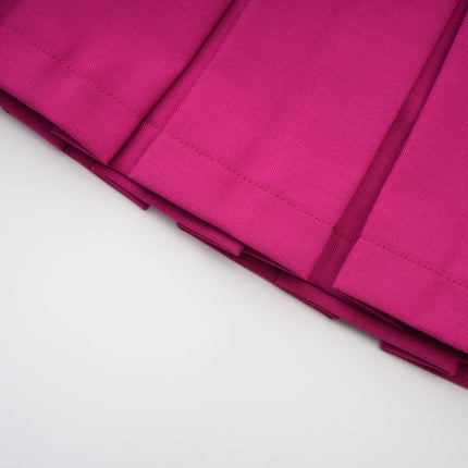 Tiziana Pink and White Jacket Skirt Pleated Set 100 Percent Polyester