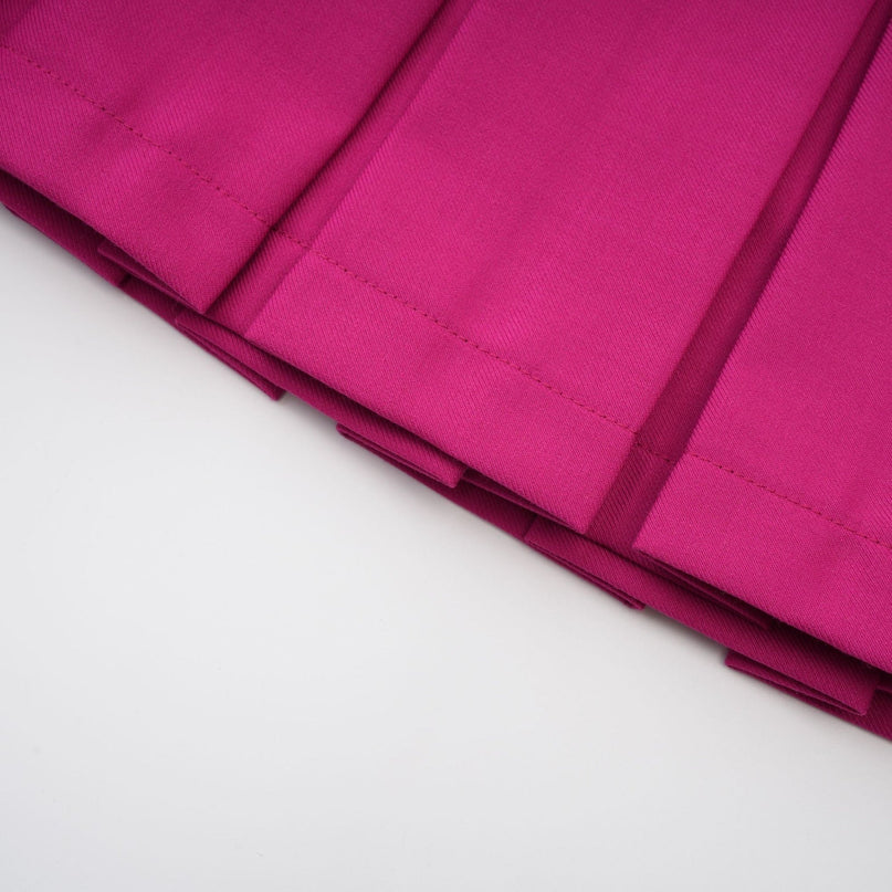 Tiziana Pink and White Jacket Skirt Pleated Set 100 Percent Polyester