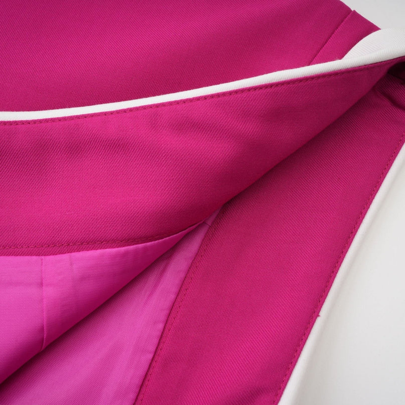Tiziana Pink and White Jacket Skirt Set