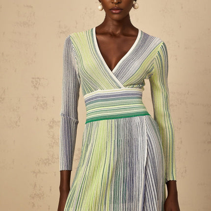Tullia Green Stripe Sequin Maxi Dress