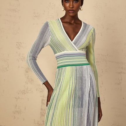 Tullia Green Stripe Sequin Maxi Dress