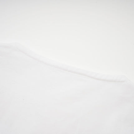 Tullia White Pleated Self-Tie Shirt in Cotton Polyester Blend with U-Neck and Button Fastening
