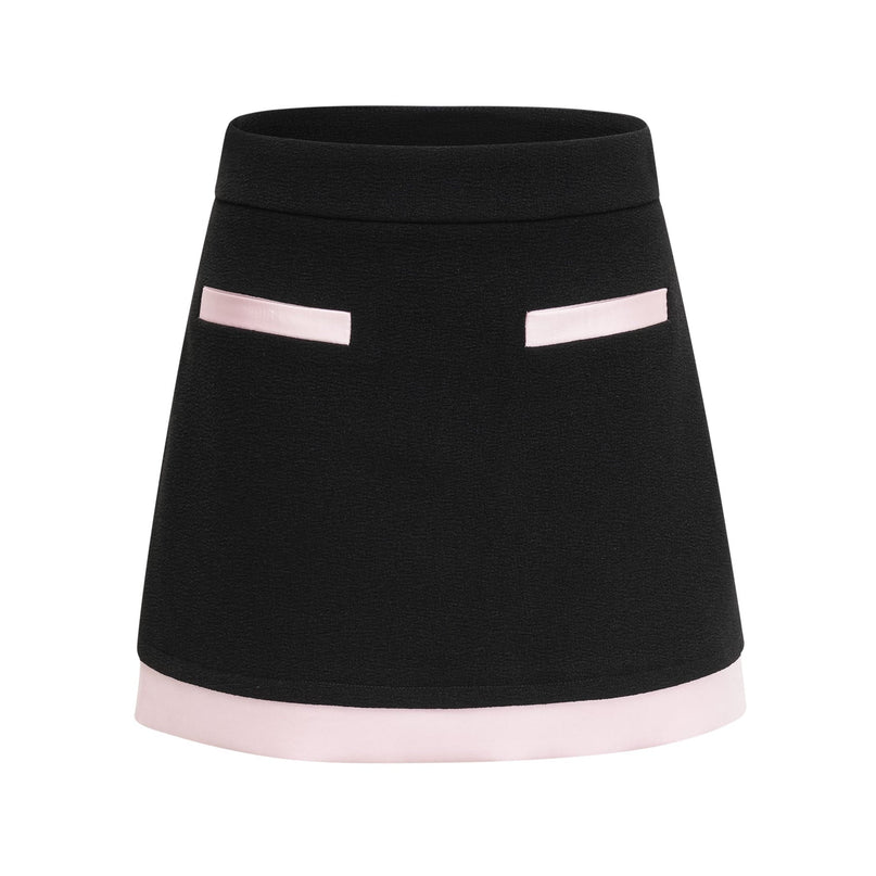 Uaine black jacket  skirt matching set