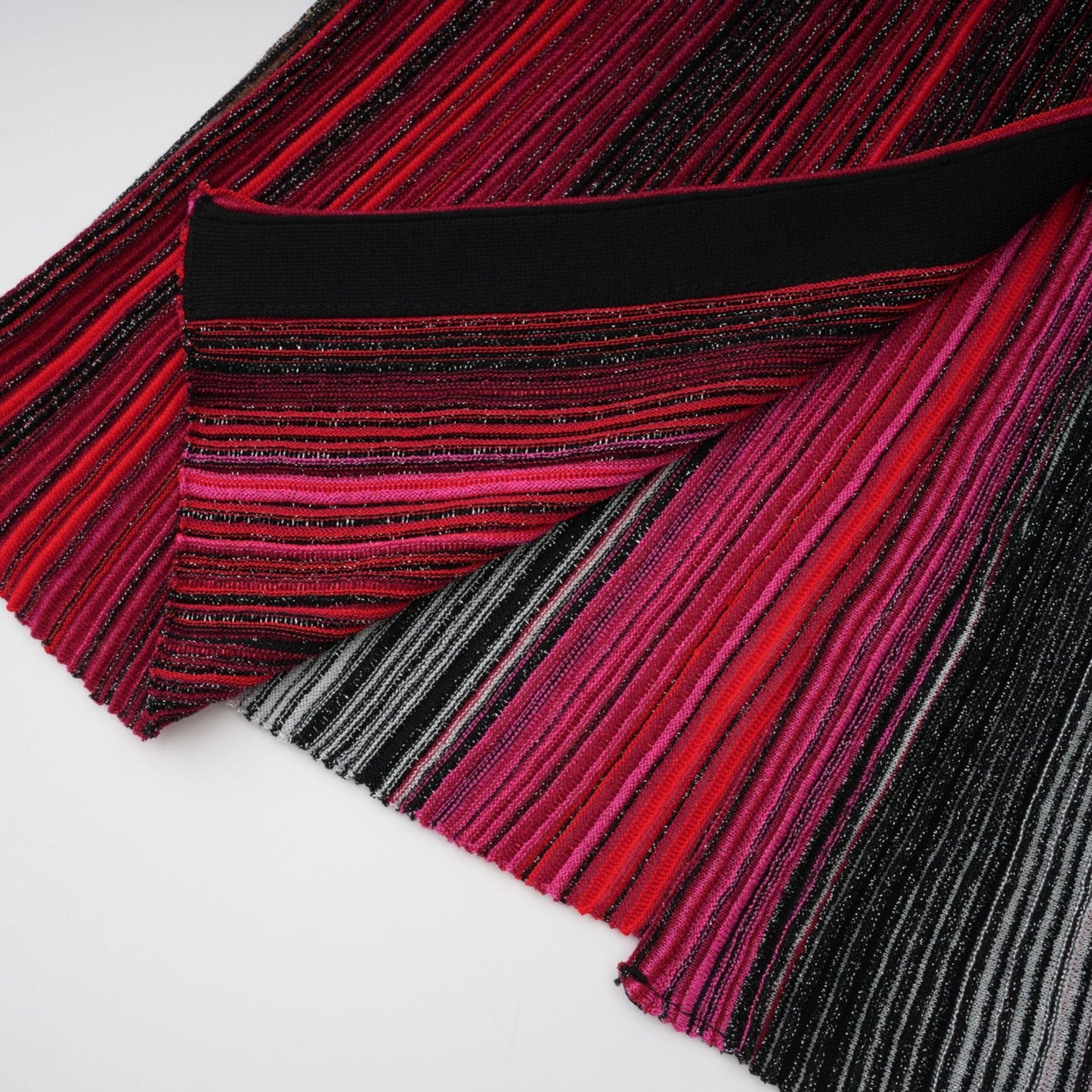 Ulysse Red Metallic Knit Long Cardigan