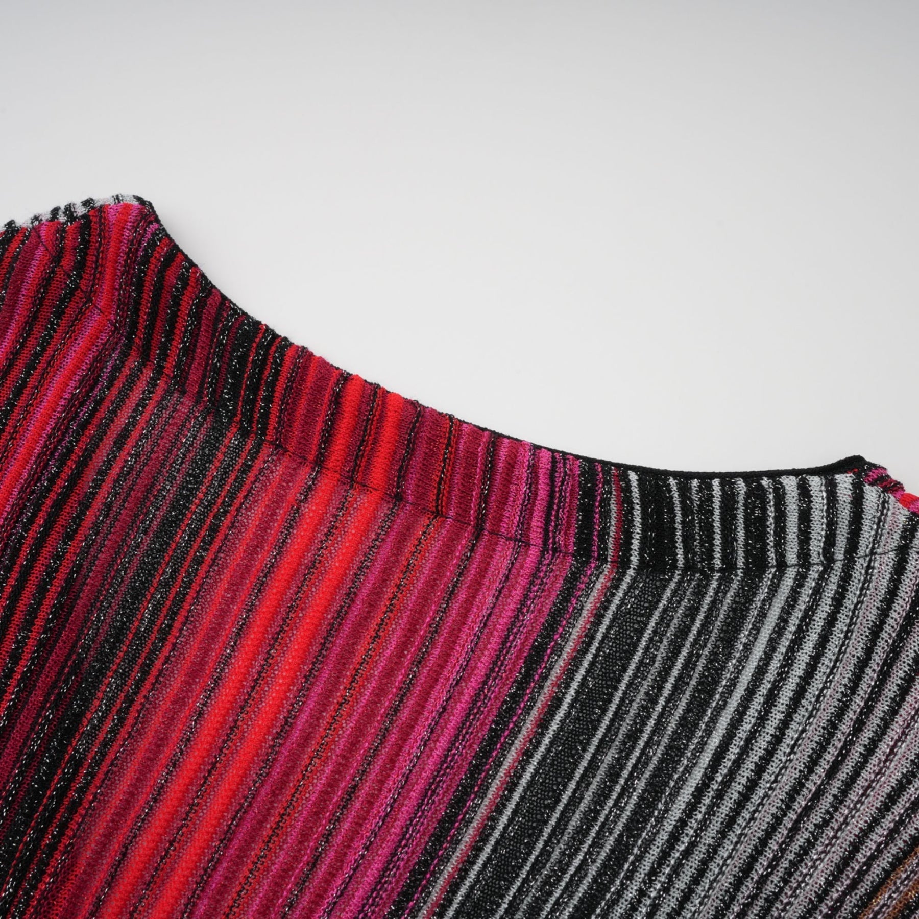 Ulysse Red Metallic Knit Long Cardigan