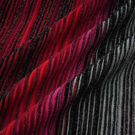 Ulysse Red Metallic Knit Long Cardigan