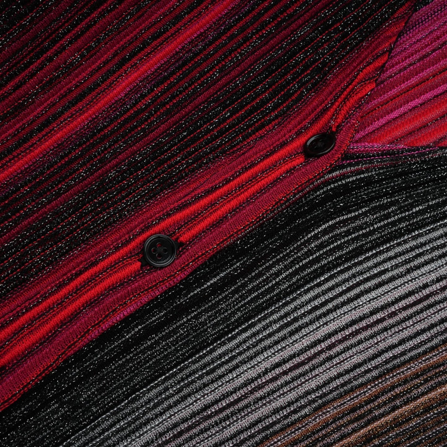 Ulysse Red Metallic Knit Long Cardigan