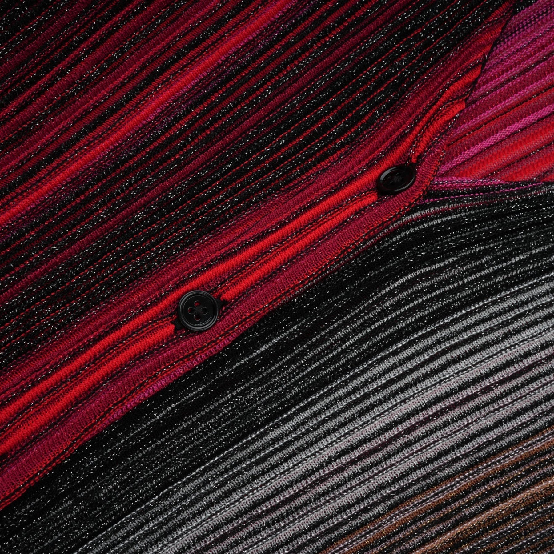 Ulysse Red Metallic Knit Long Cardigan