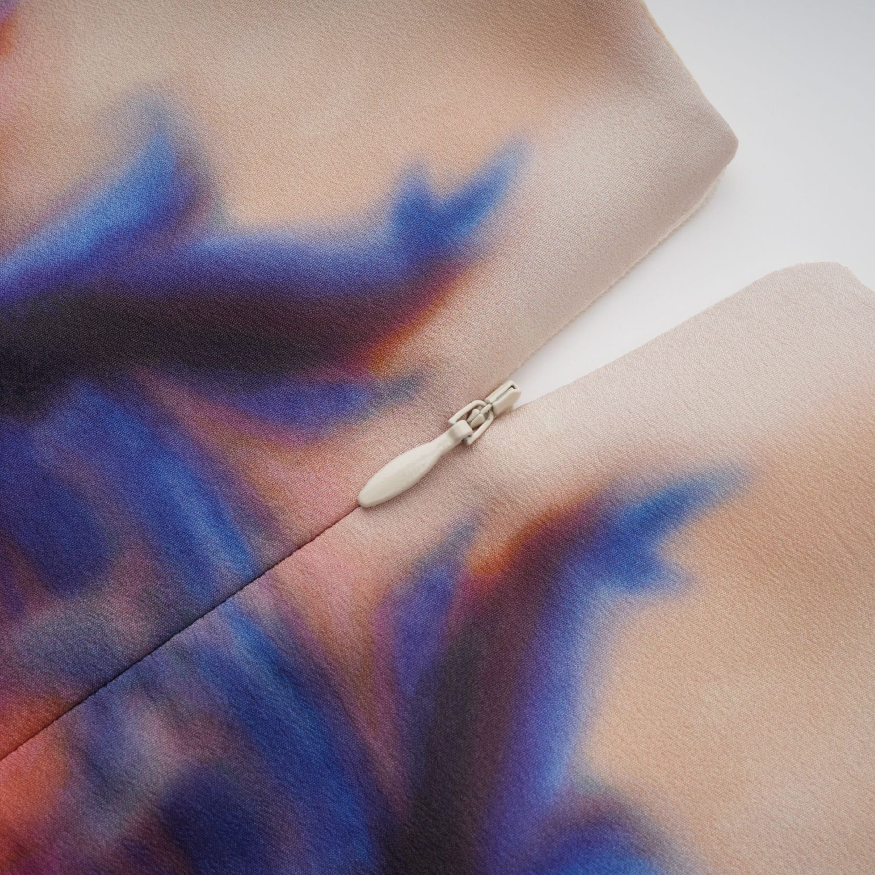 Urbaine smudged graffitiprint silk midi dress