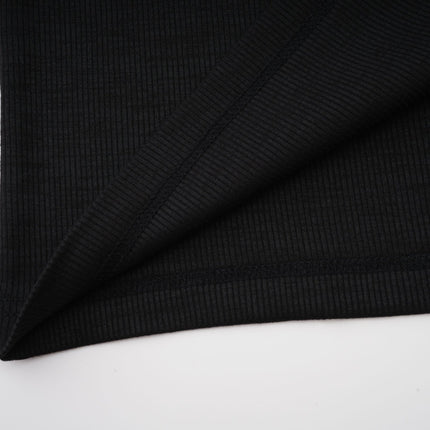 Ursula Black Maxi Dress with Transparent Straps and Knitted Construction