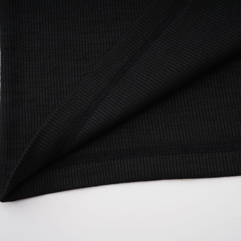 Ursula Black Maxi Dress with Transparent Straps and Knitted Construction