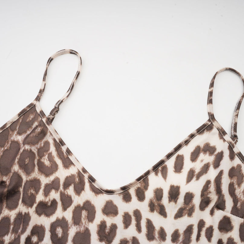 Ursula Brown Leopard Print Oversize Sleeve Blouse