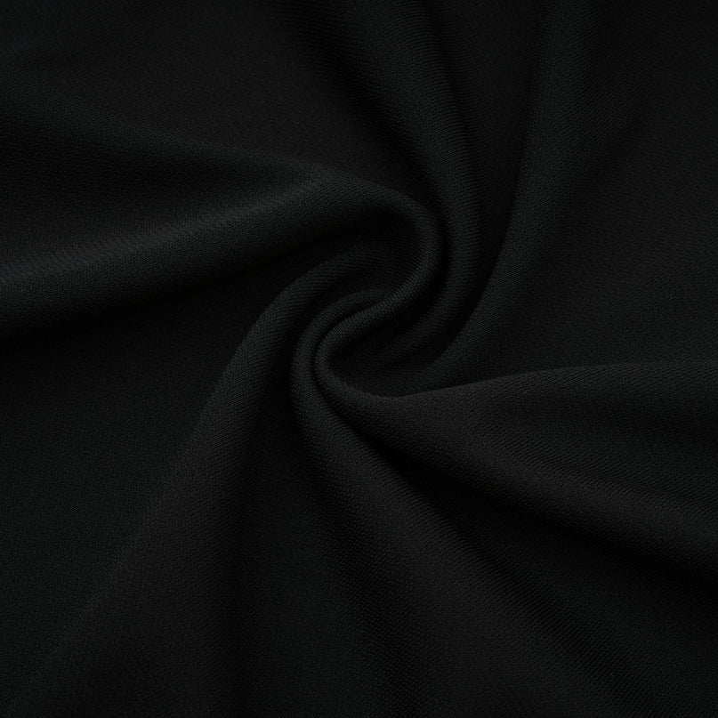 Valentina Black Mesh Ruched Midi Dress