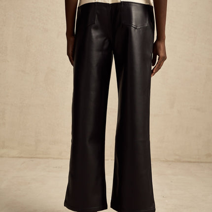 Valentina Black White Contrast Wide Leg Trousers