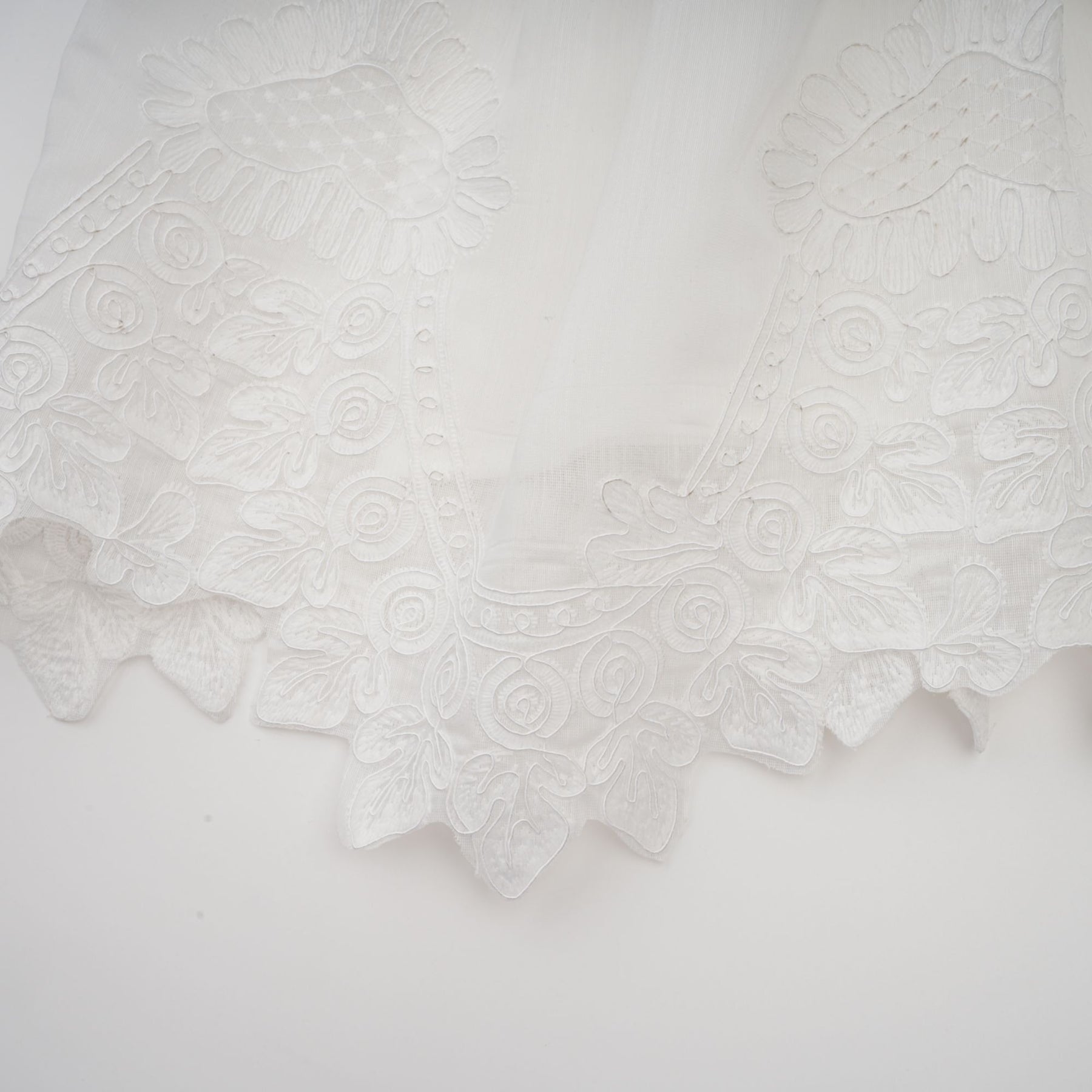 Valeria white guipurelace tiered mini dress