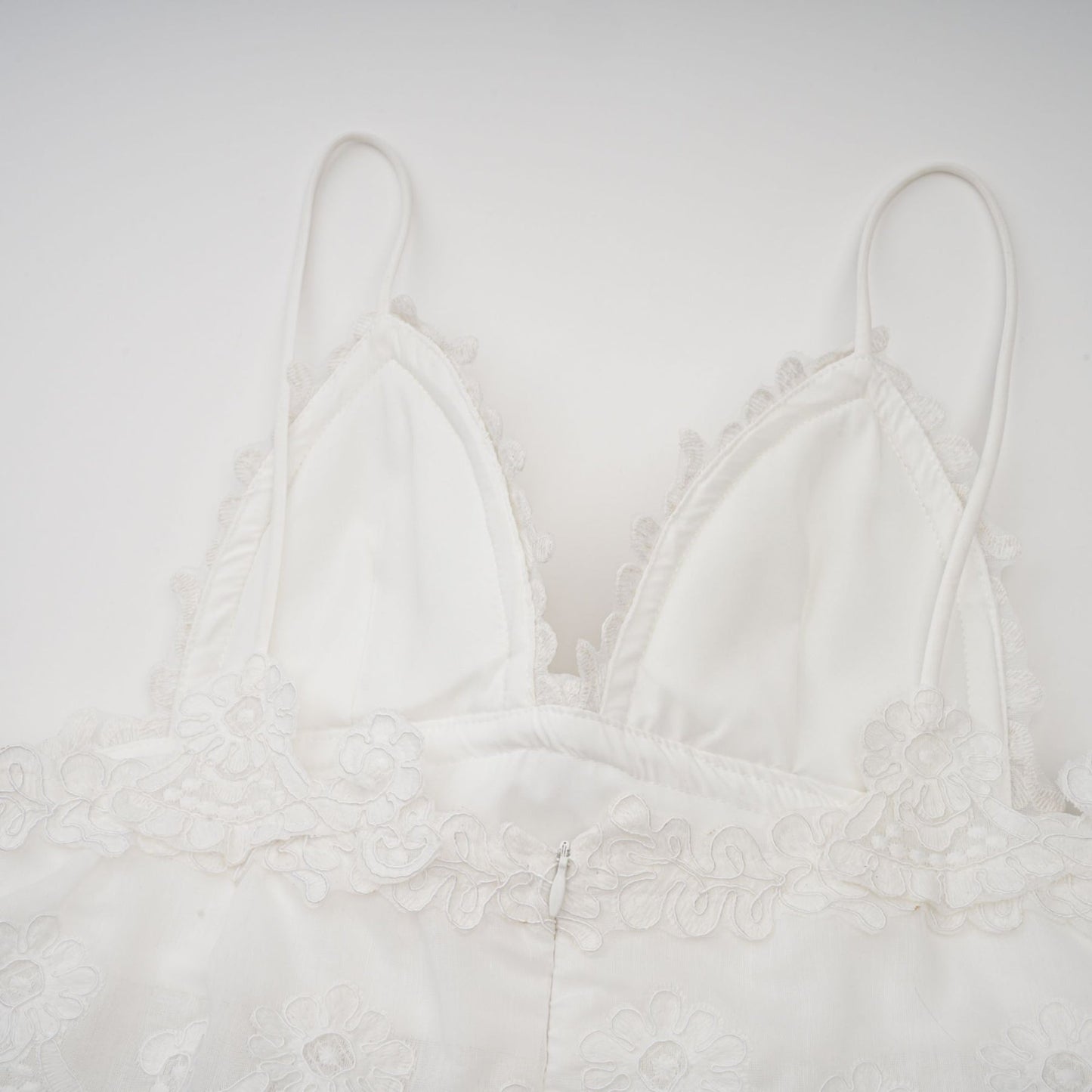 Valeria white guipurelace tiered mini dress
