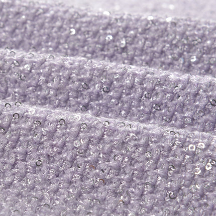 Valeriana Purple Mini Dress with Sequin and Crystal Embellishments